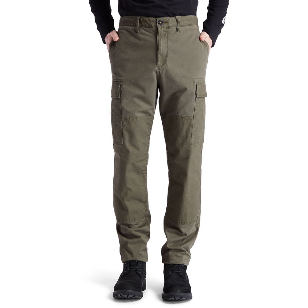 Pantaloni Timberland Barbati Masline Verzi - Profile Lake Relaxed-Fit Cargo - Romania - HQBKAV198